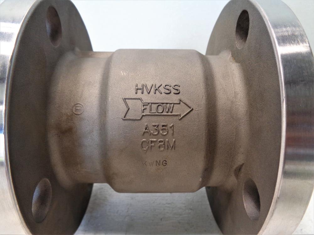 Check-All 2" Flanged Check Valve, Stainless Steel, HVKSS